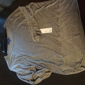 Womens Apt 9 gray blouse size large NWT